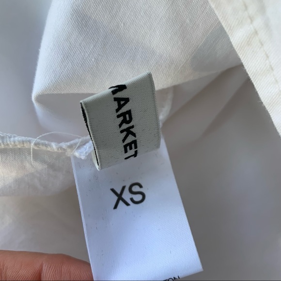 Pixie Market One Shoulder Tie White Shirt - Picture 5 of 7